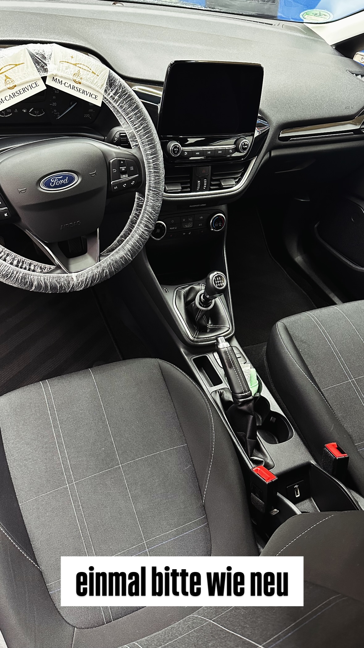 Cockpit und Armaturen nach der Tiefenreinigung